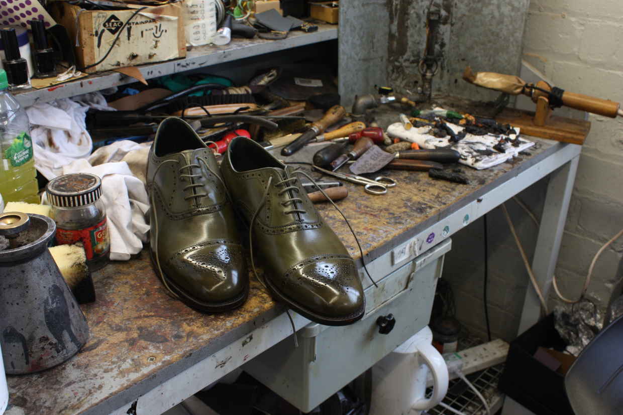 Cheaney - 07, Complete on the shoemakers bench.JPG