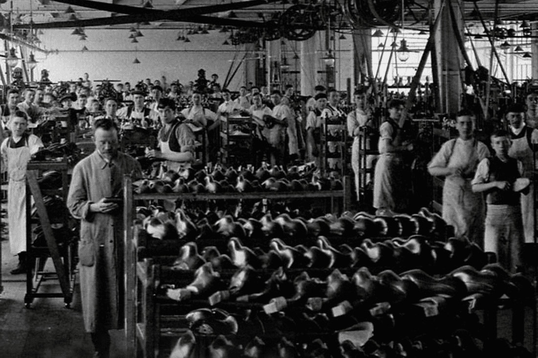 A Historical British Northampton Shoe Factory