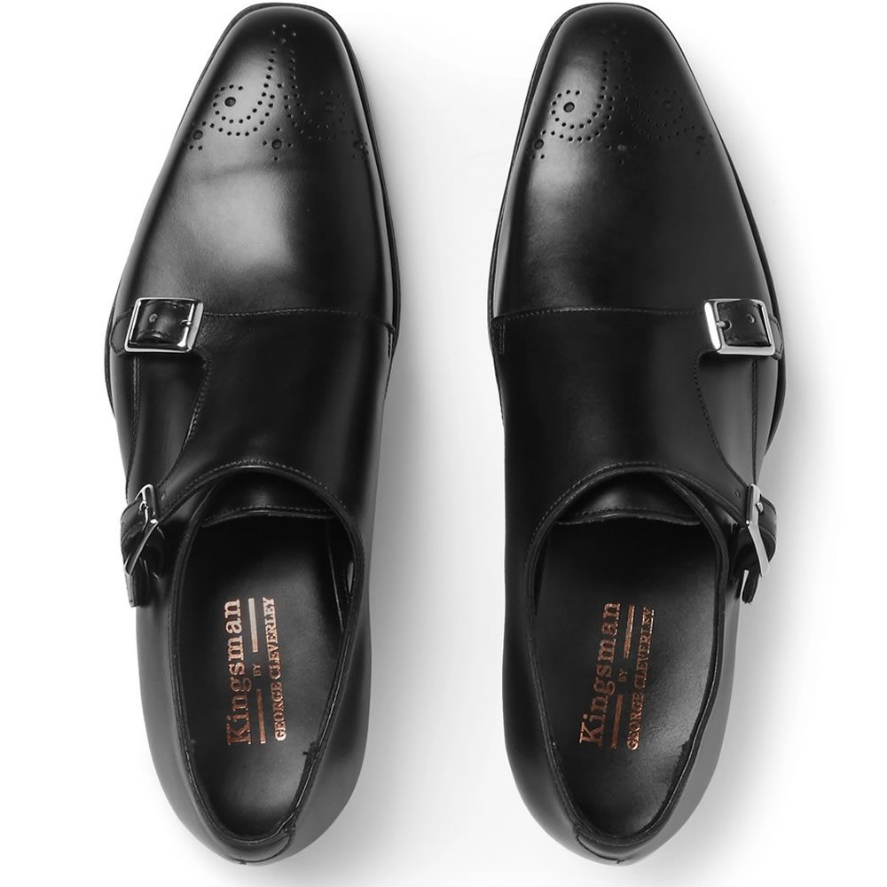 Kingsman + George Cleverley Mark Leather Monk-Strap Shoes
