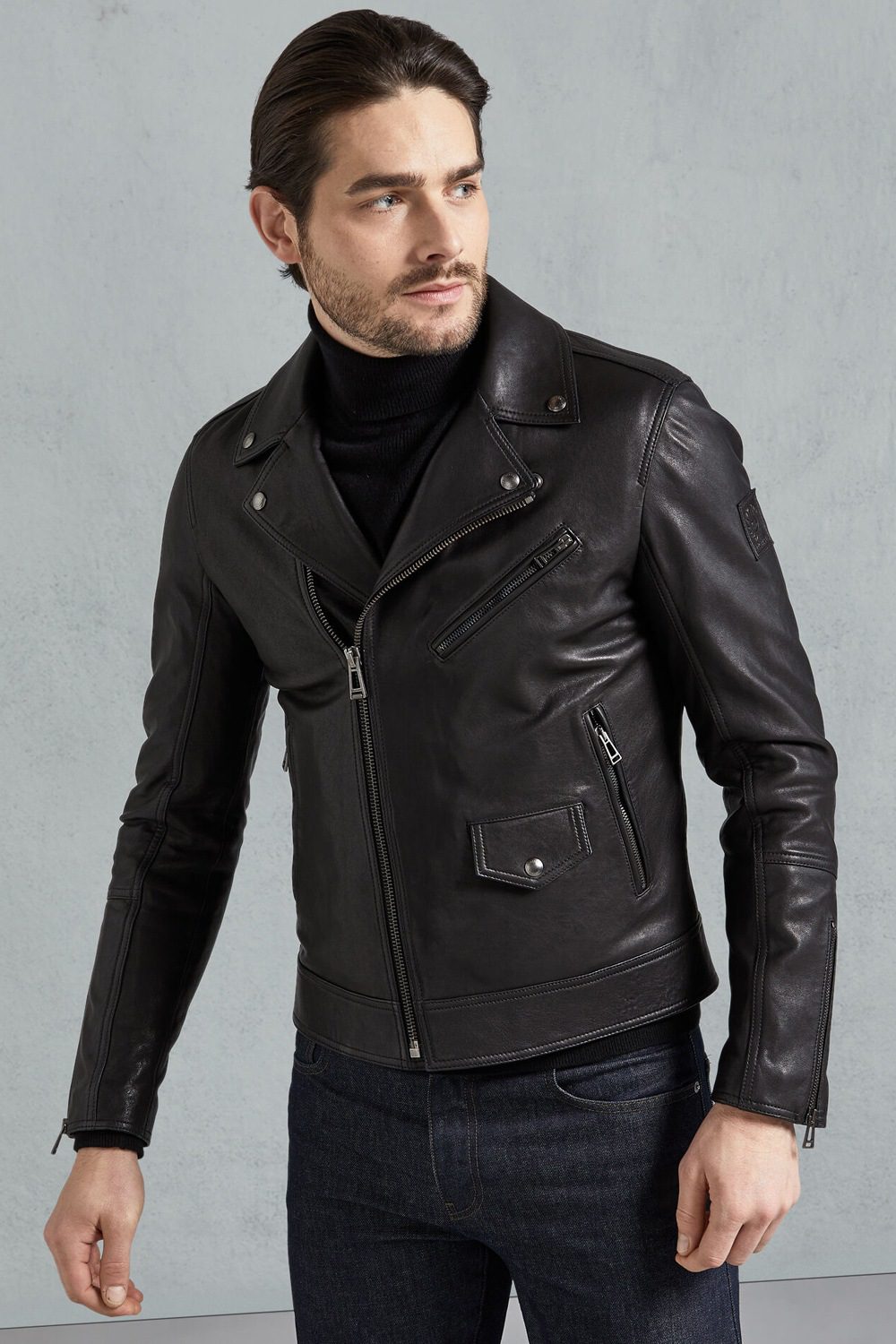 Handmade Fitters Men Latest Simple Designer Leather Jacket