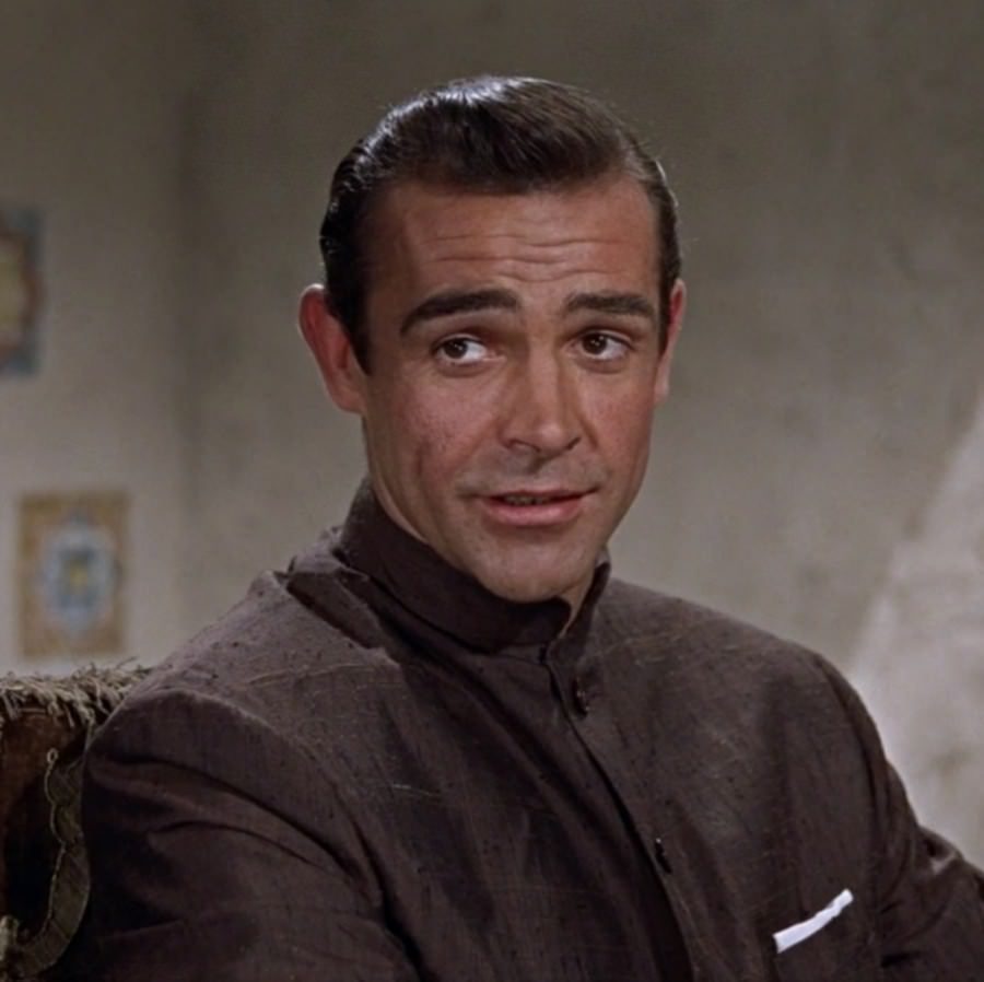 Sean Connery as James Bond wearing a Nehru Jacket