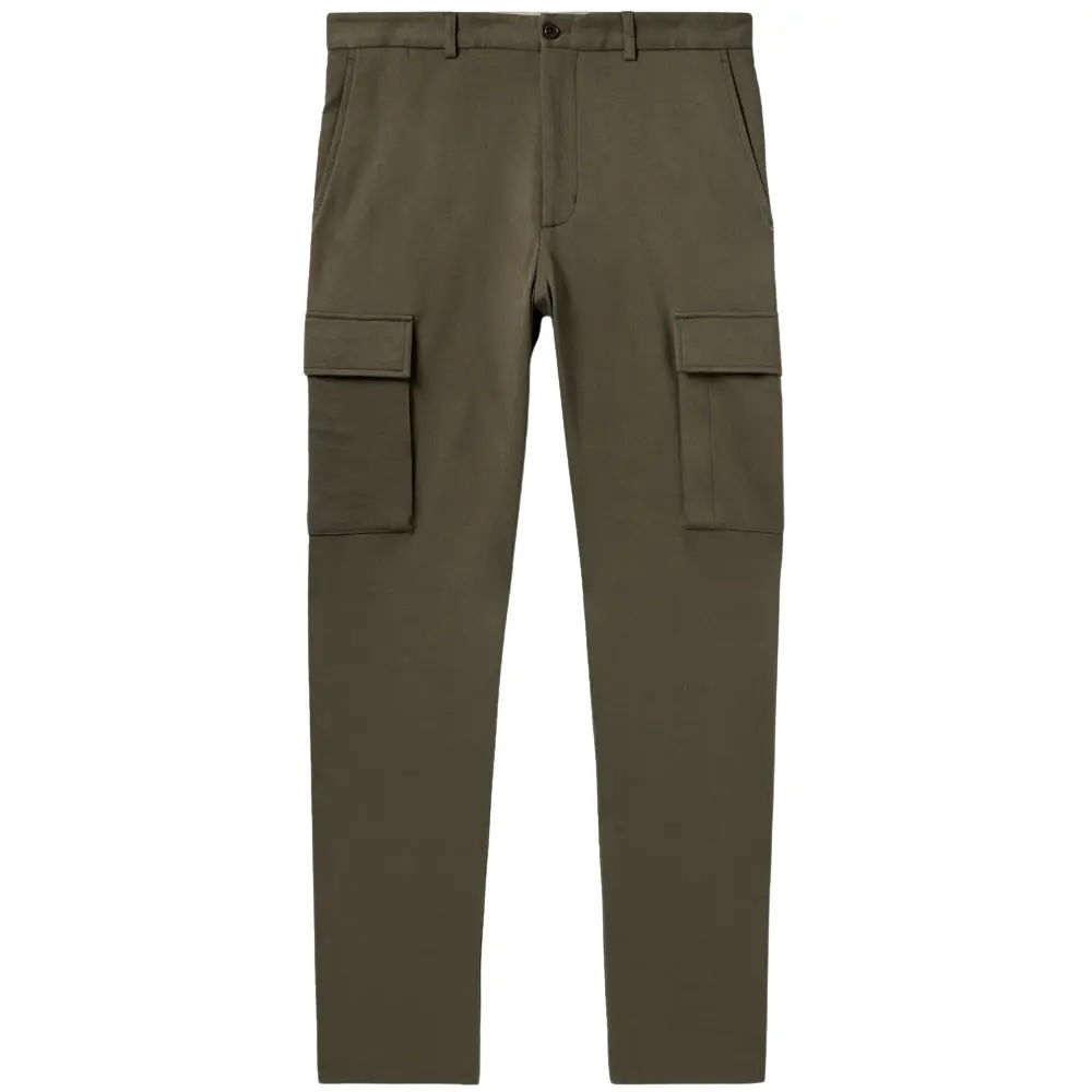 Vintage baggy cargo pants pleated pockets - Khaki / S