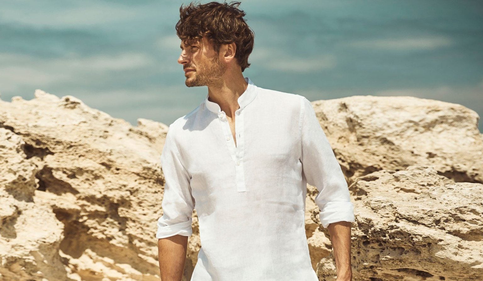 grandad collar golf shirts