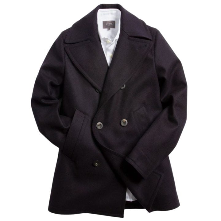 Mens Peacoat - White Coat main image 1