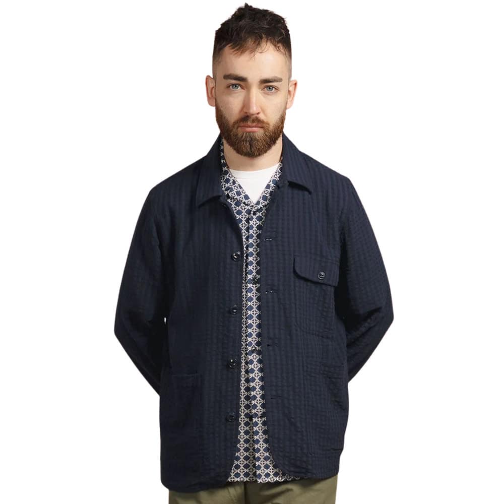 【BAON】[unisex] Shudel Summer Seersucker Check Over Shirt Sonoma Seersucker Shirt - Pedal Kidswear | Pedal Kidswear
