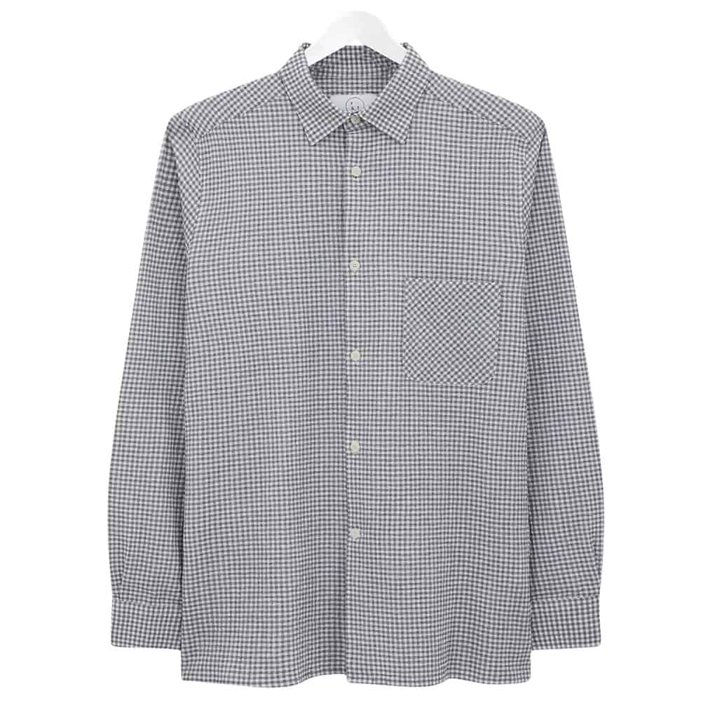 【BAON】[unisex] Shudel Summer Seersucker Check Over Shirt BDG Urban Outfitters Checked Short Sleeve Seersucker Shirt