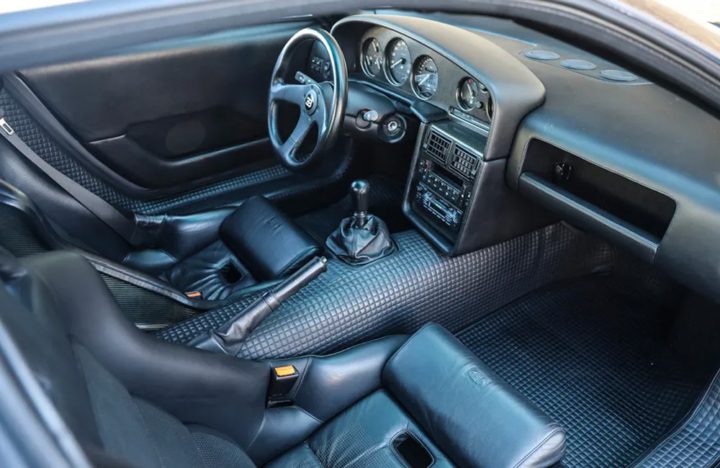 Grey Bugatti EB110 interior